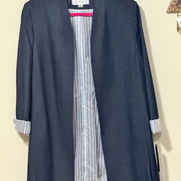 Elegant Blue Women's Jacket - Picture 6 of 7